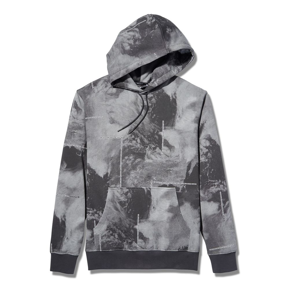 Moletom Masculino - Timberland Reflective Printed Pullover Hoodie - EHSTW1254 - Cinzentas Escuro
